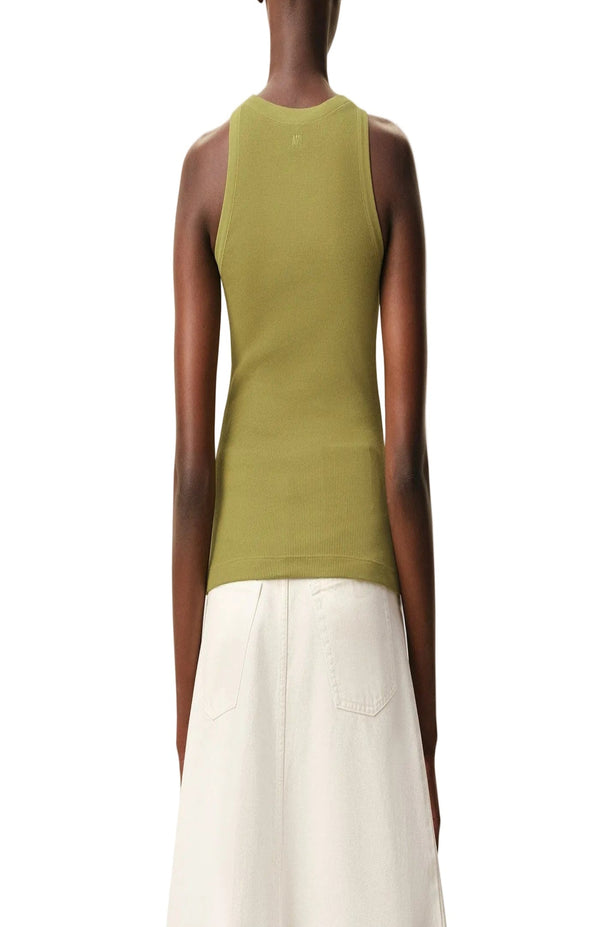 Load image into Gallery viewer, Green Cotton Ami De Coeur Tanktop