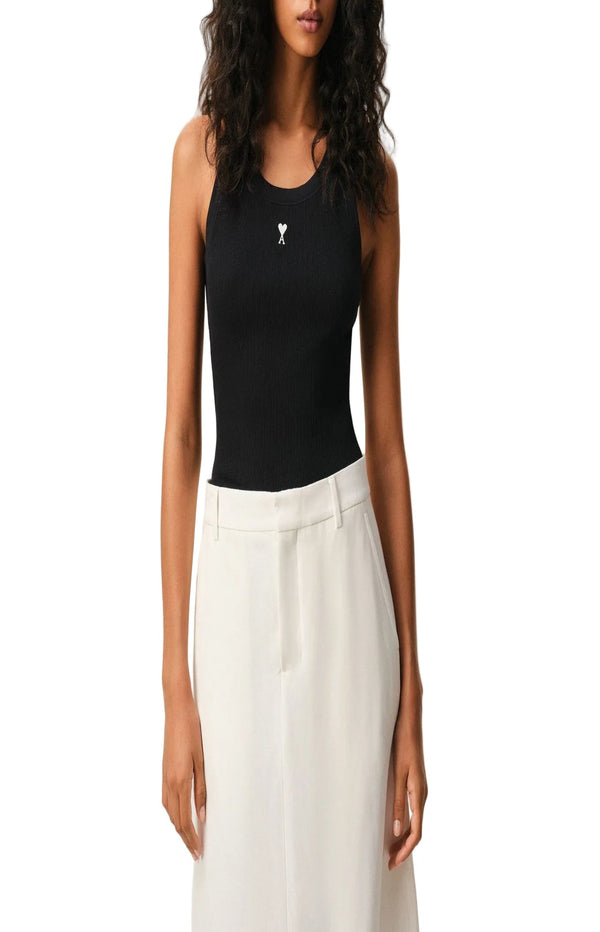 Load image into Gallery viewer, Black Cotton Ami De Coeur Tanktop