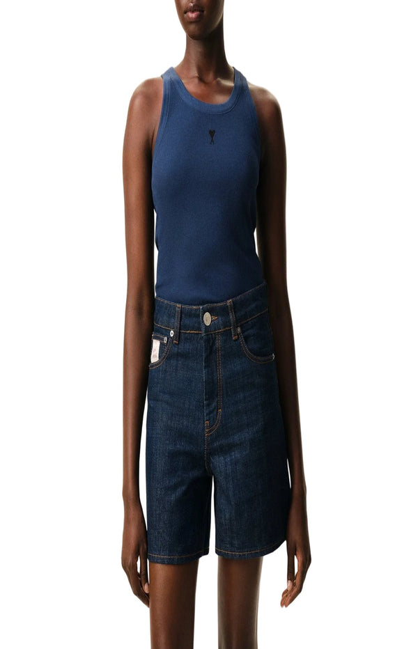 Load image into Gallery viewer, Blue Cotton Ami De Coeur Tanktop