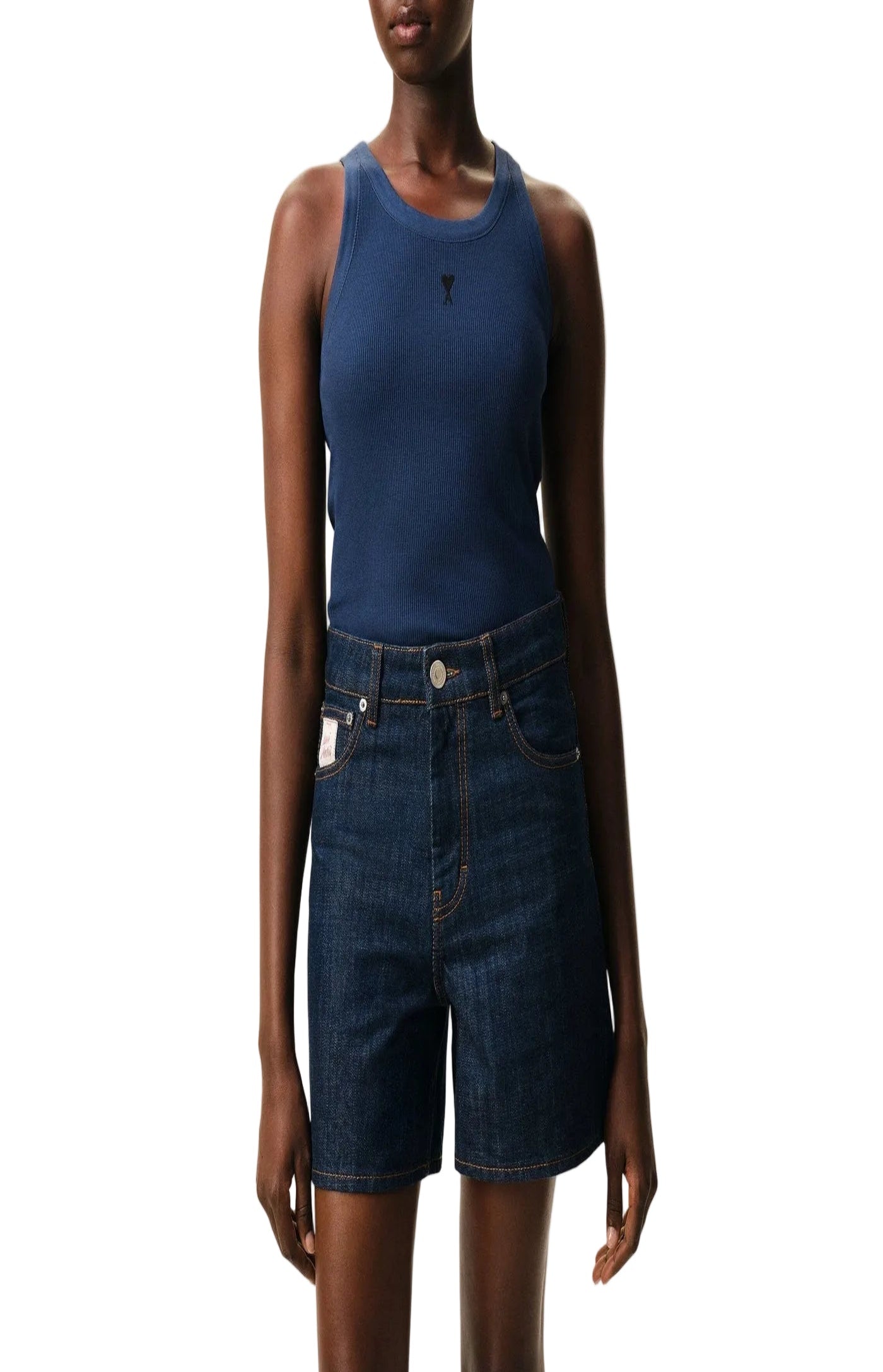 Cargar imagen en el visor de la galería, Blue Cotton Ami De Coeur Tanktop