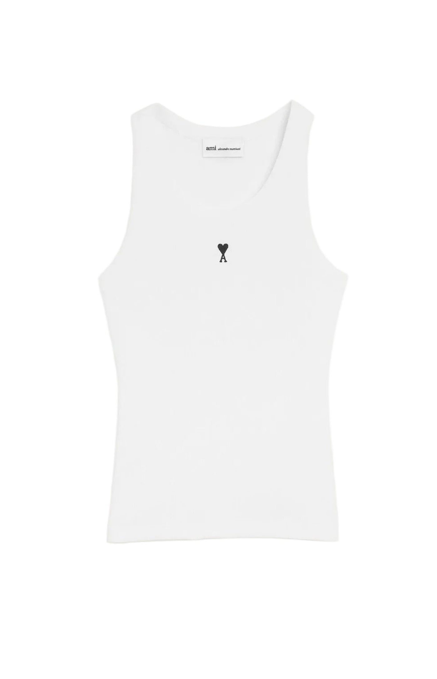Load image into Gallery viewer, White Cotton Ami De Coeur Tanktop