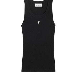 Black Cotton Ami De Coeur Tanktop