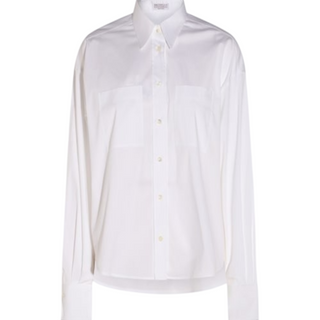 Brunello Cucinelli  Cotton Oxford Shirt With Logo