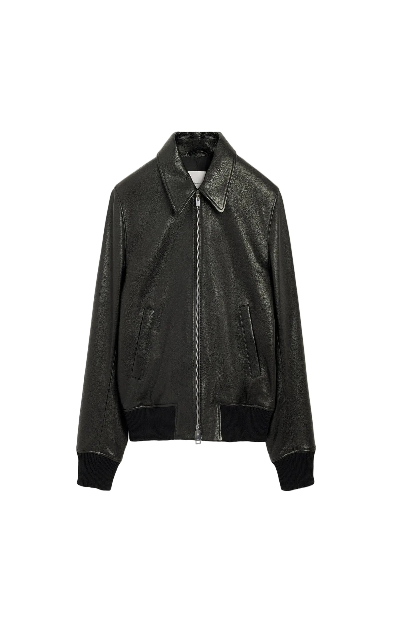 Cargar imagen en el visor de la galería, Black Lamb Leather Zipped Jacket