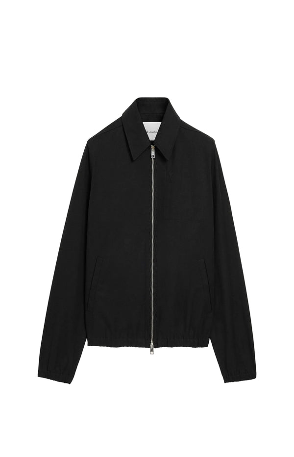 Charger l'image dans la galerie, Black Cotton Ami De Cœur Zipped Jacket