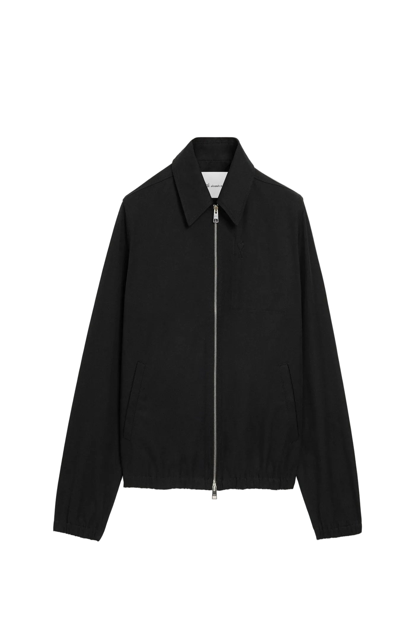 Cargar imagen en el visor de la galería, Black Cotton Ami De Cœur Zipped Jacket