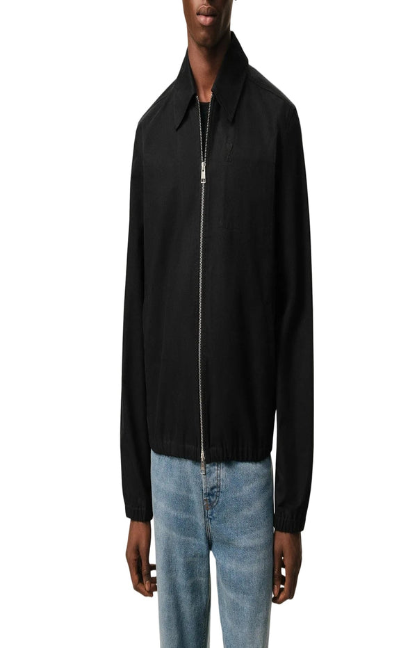 Charger l'image dans la galerie, Black Cotton Ami De Cœur Zipped Jacket