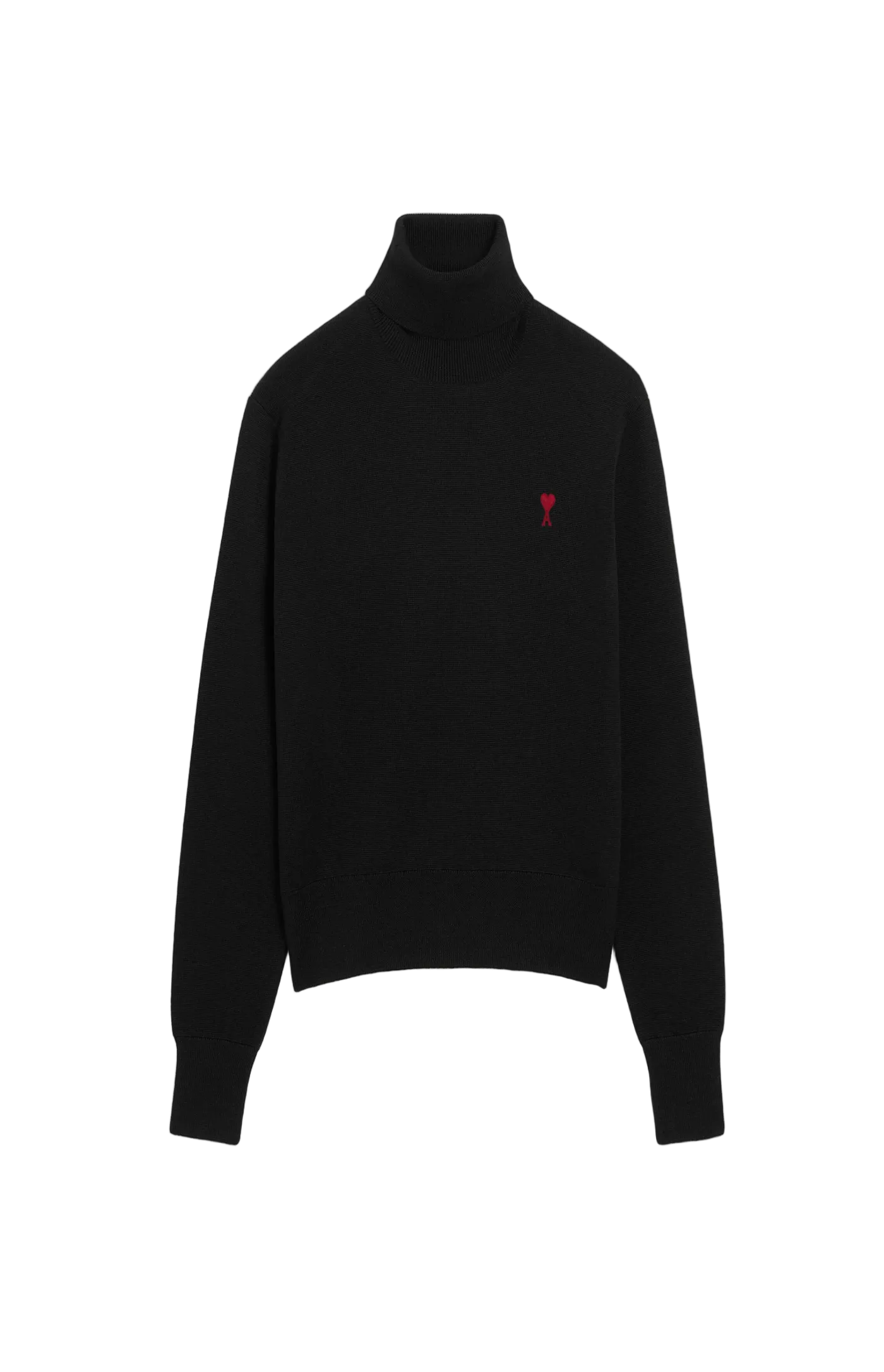 Cargar imagen en el visor de la galería, Black Wool Ami De Coeur Turtle Neck Sweater