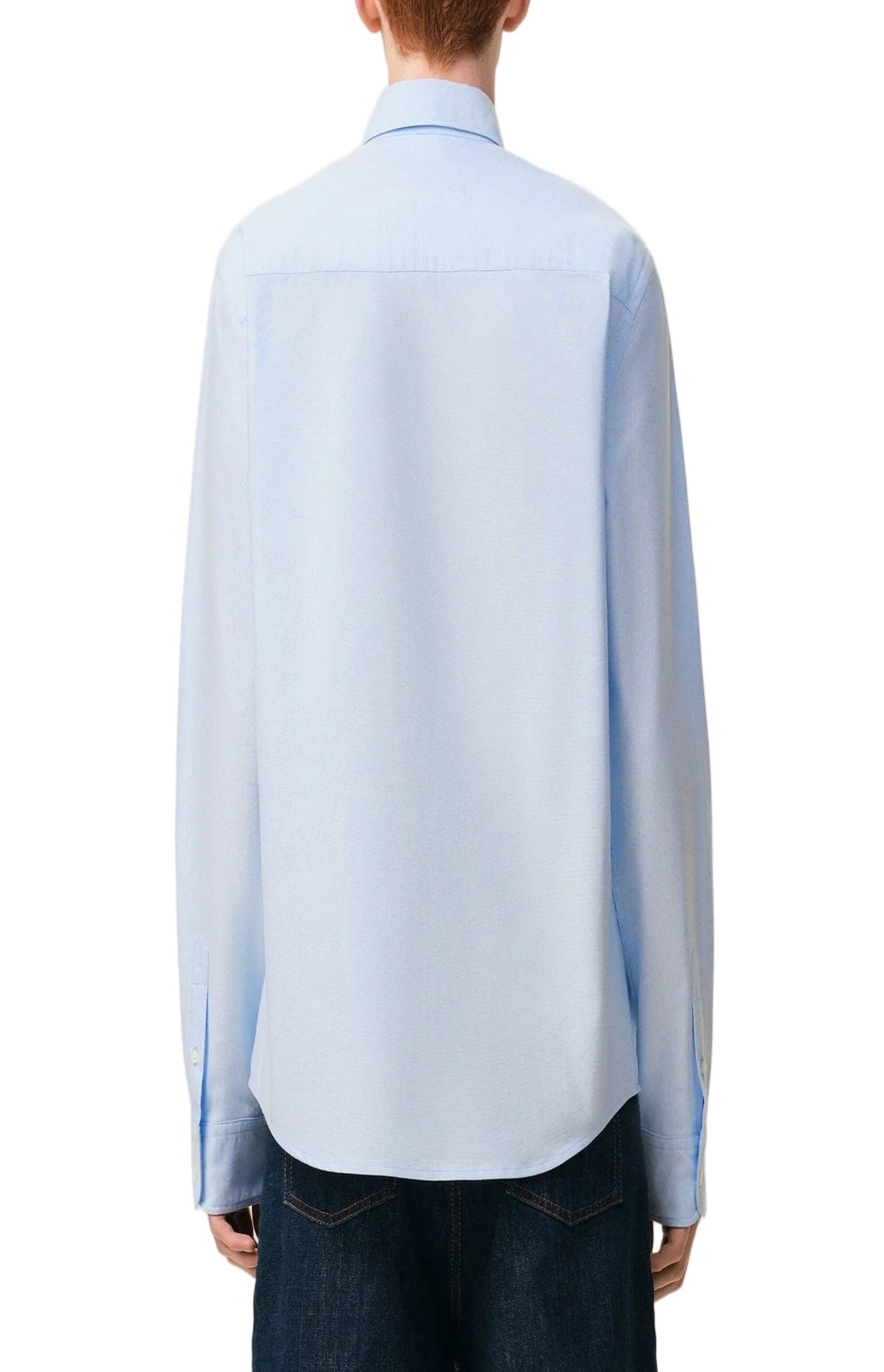 Load image into Gallery viewer, Blue Cotton Ami De Coeur Oxford Shirt