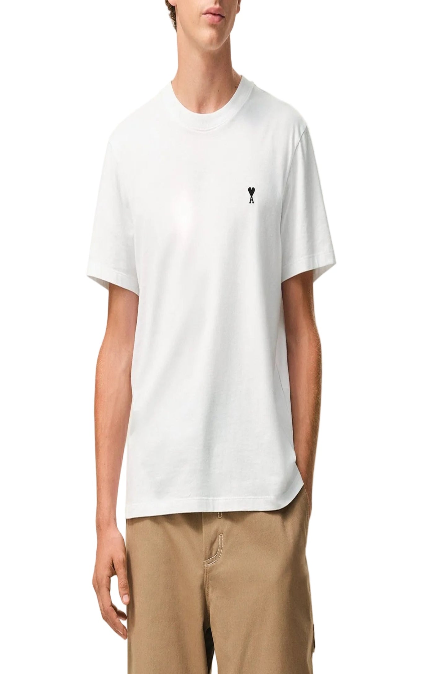 Load image into Gallery viewer, White Cotton Ami De Coeur T-shirt
