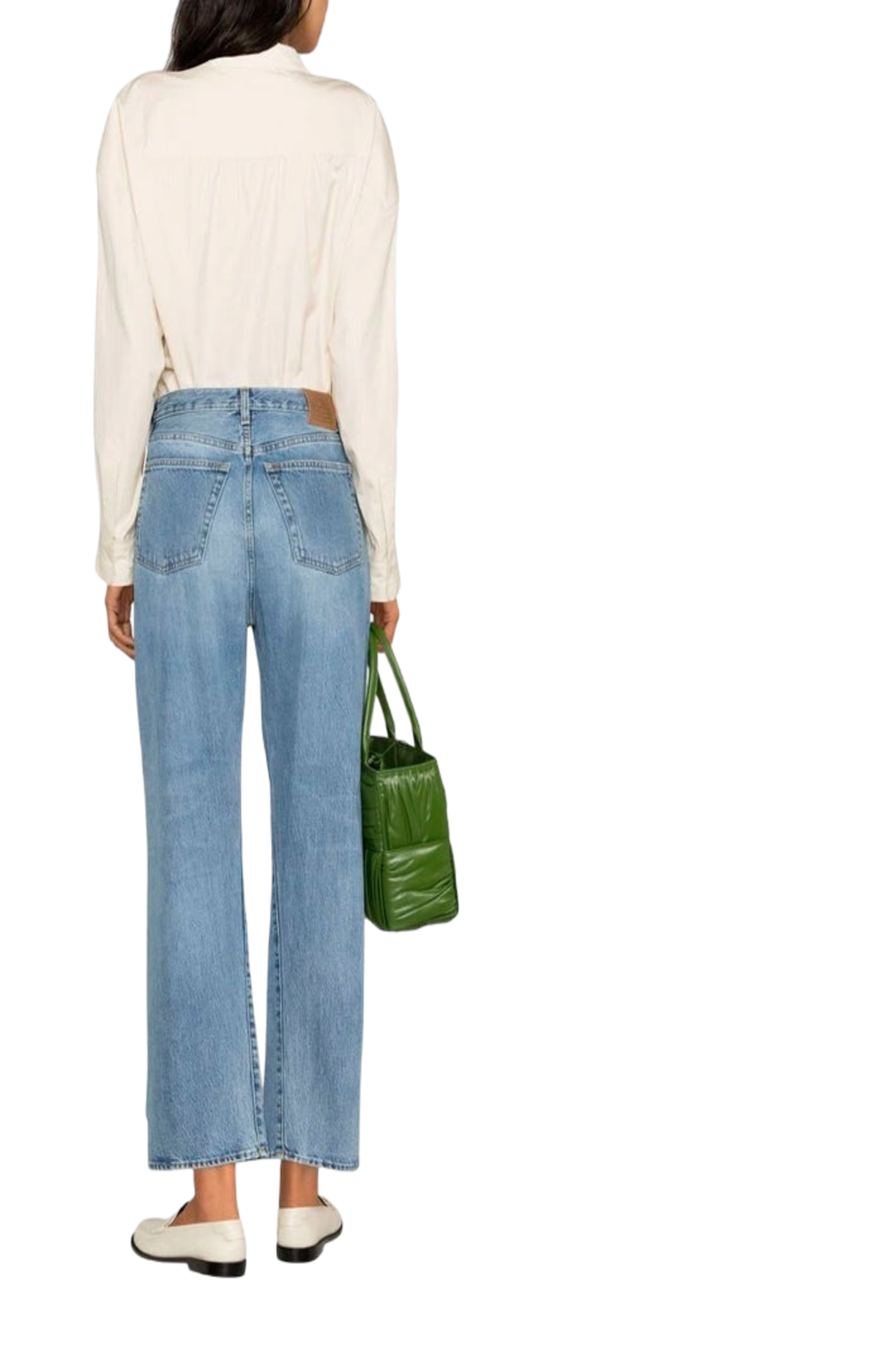 Cargar imagen en el visor de la galería, Twisted seam denim full length in worn blue