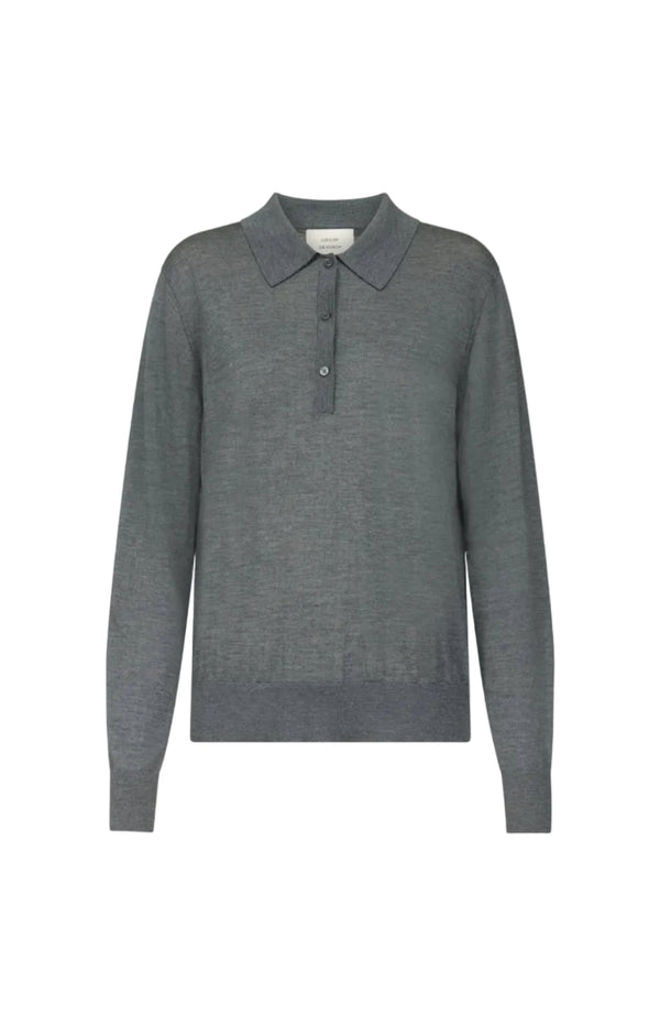 Load image into Gallery viewer, MILES Long-sleeve fine knit polo top