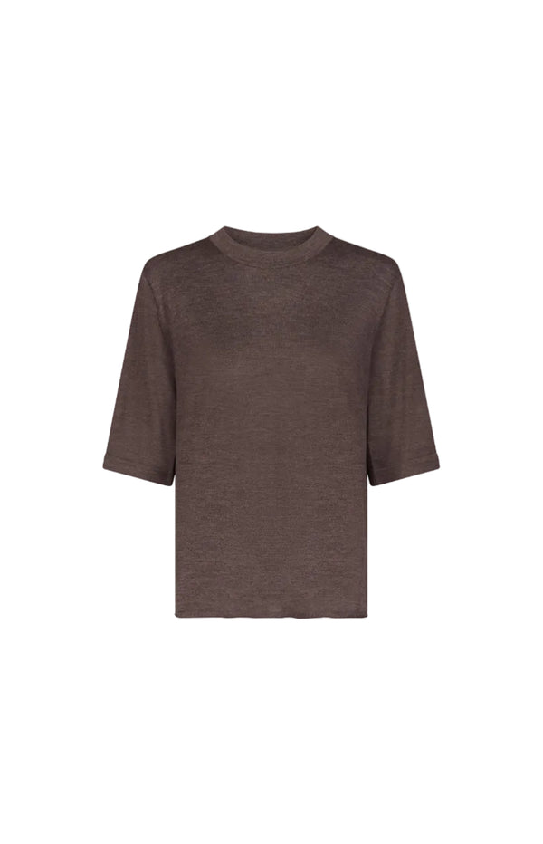 Laden Sie das Bild in den Galerie-Viewer, NALA Short-sleeve fluid cashmere top