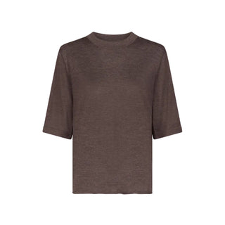 NALA Short-sleeve fluid cashmere top