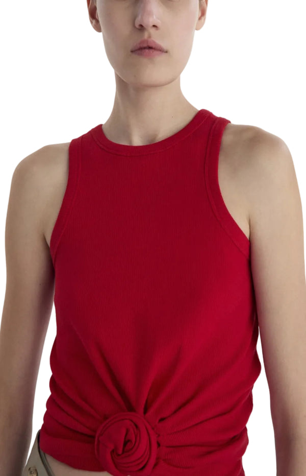 Load image into Gallery viewer, Knotted tank top in red