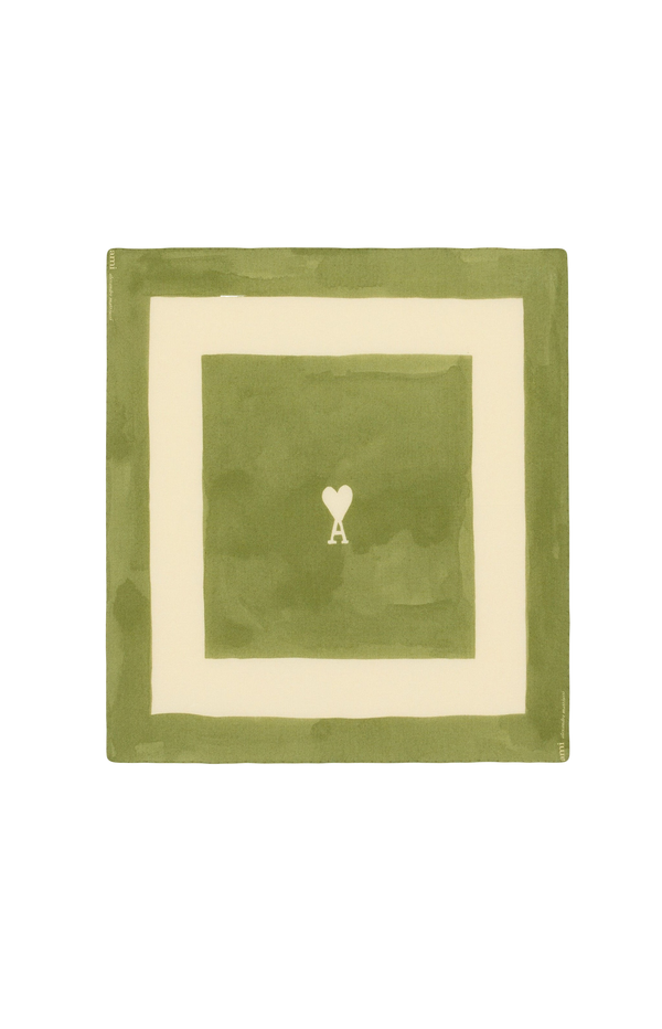 Load image into Gallery viewer, Green Cotton Ami De Coeur Printed Scarf