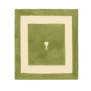 Green Cotton Ami De Coeur Printed Scarf