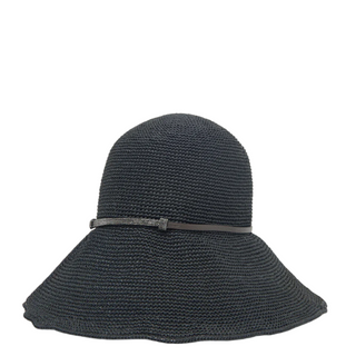 Paper yarn woven cloche hat