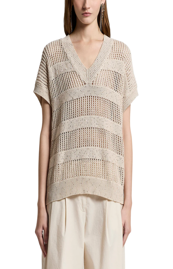 Load image into Gallery viewer, Pure cotton V-neck sweater