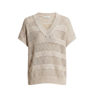 Pure cotton V-neck sweater