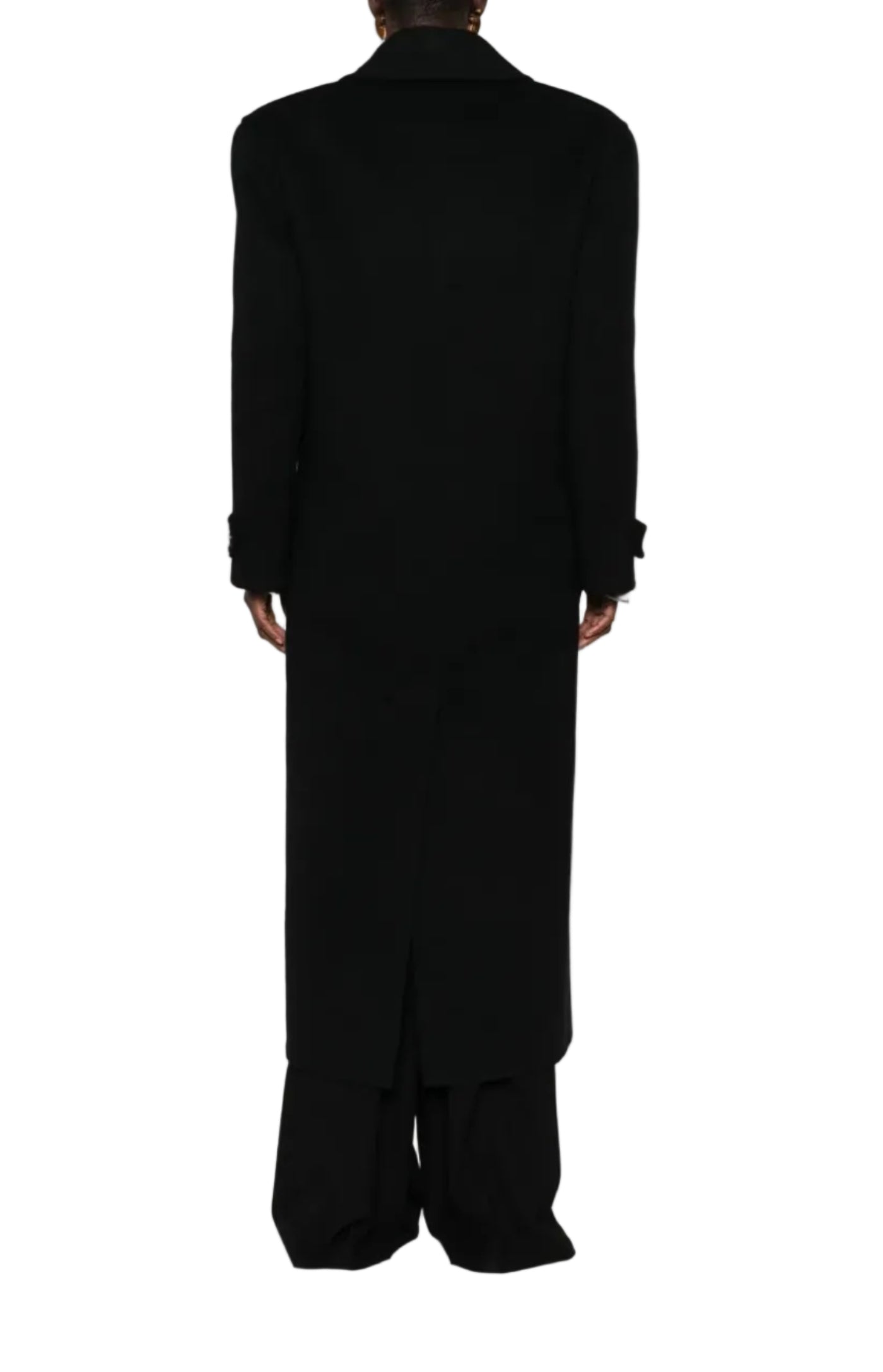 Cargar imagen en el visor de la galería, Long coat in brushed cashmere and wool