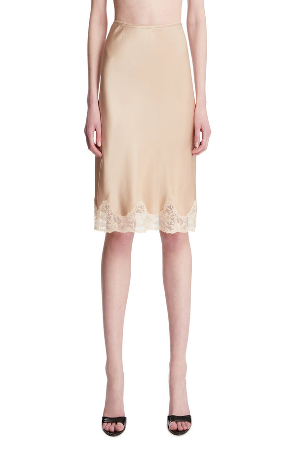 Cargar imagen en el visor de la galería, Beige Silk Skirt