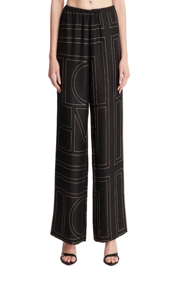 Load image into Gallery viewer, Black Monogram Pants