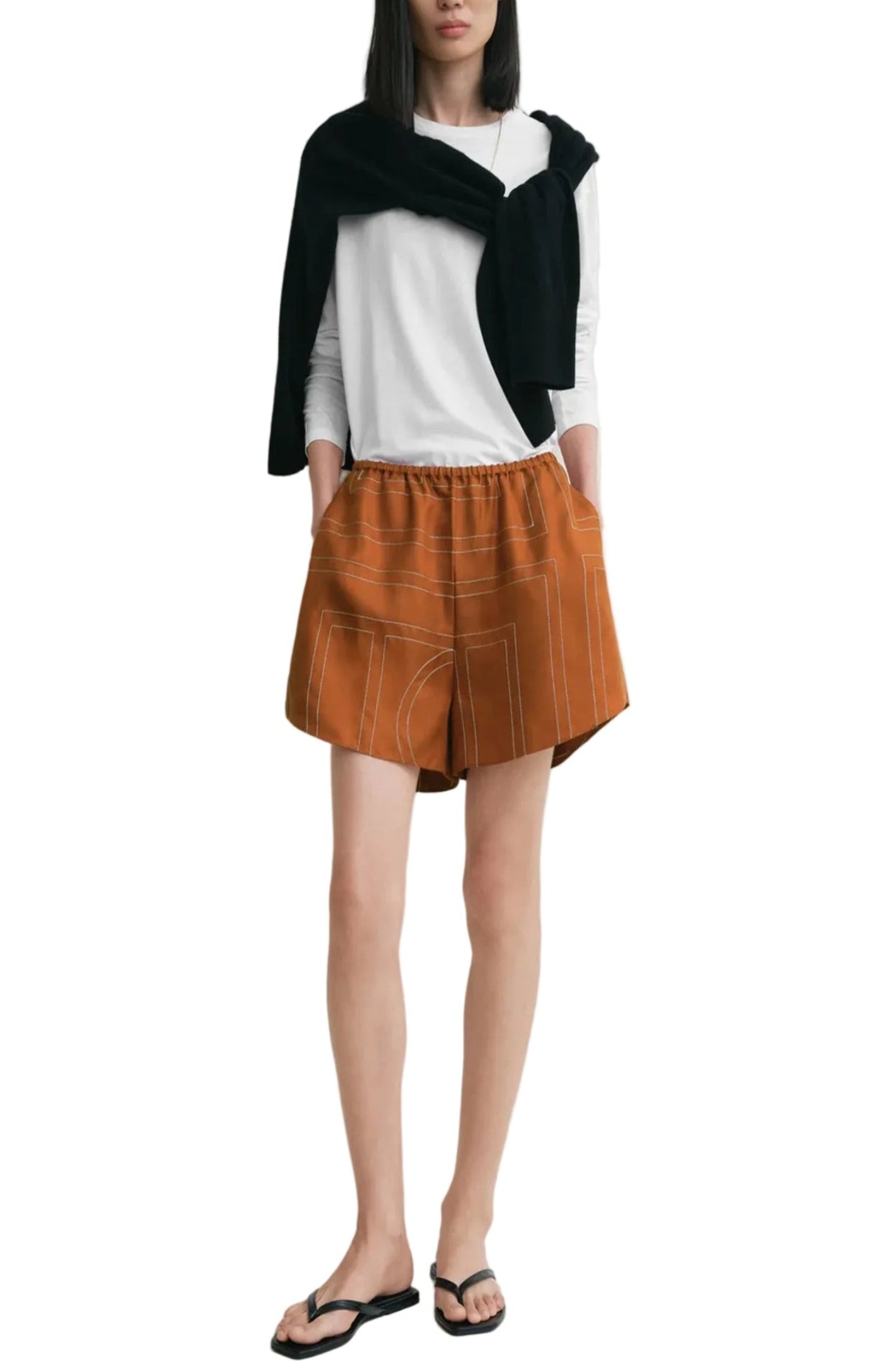 Cargar imagen en el visor de la galería, Monogram silk pj shorts