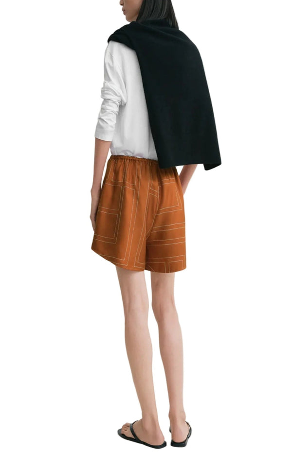 Load image into Gallery viewer, Monogram silk pj shorts