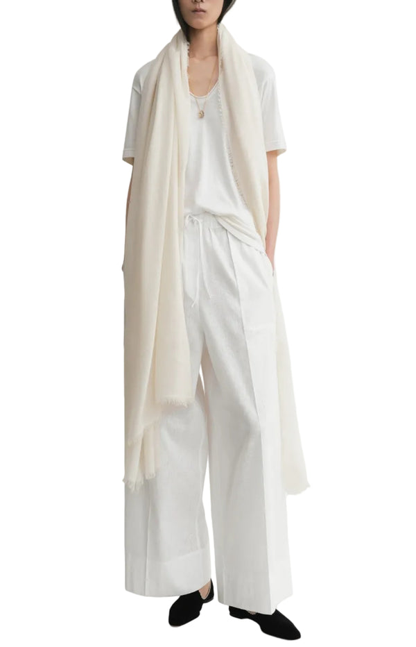 Load image into Gallery viewer, Wide summer trousers white