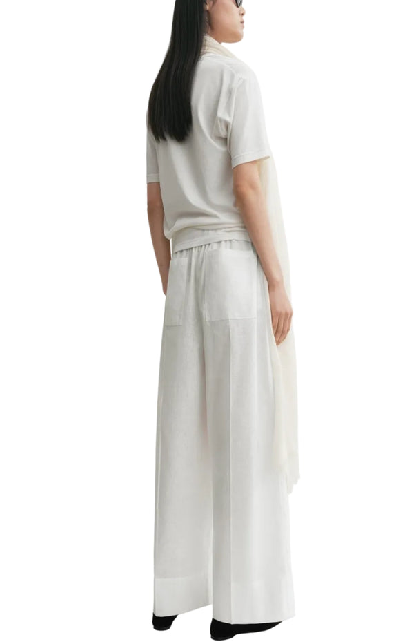 Load image into Gallery viewer, Wide summer trousers white