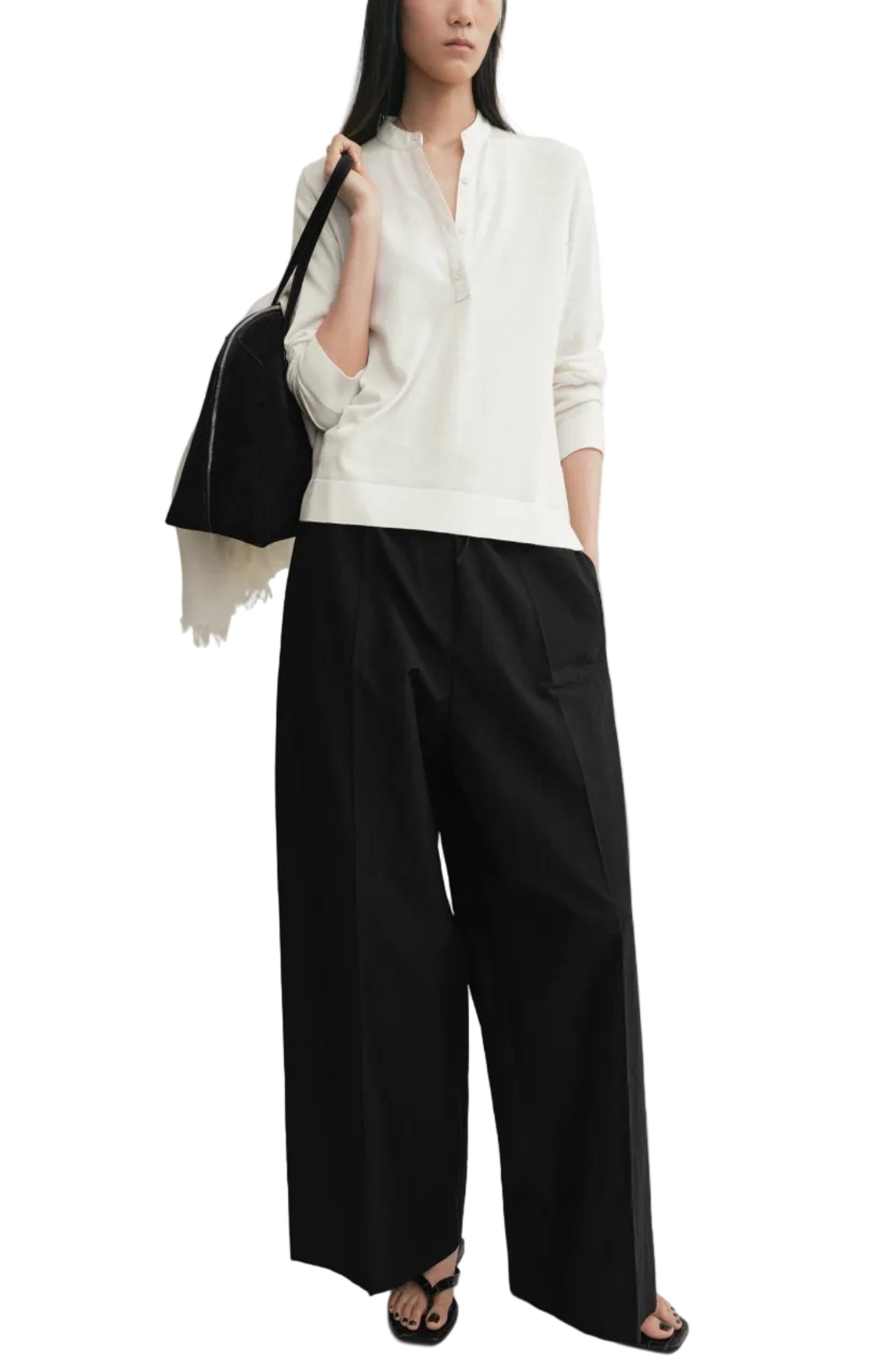 Cargar imagen en el visor de la galería, Wool silk knit off-white