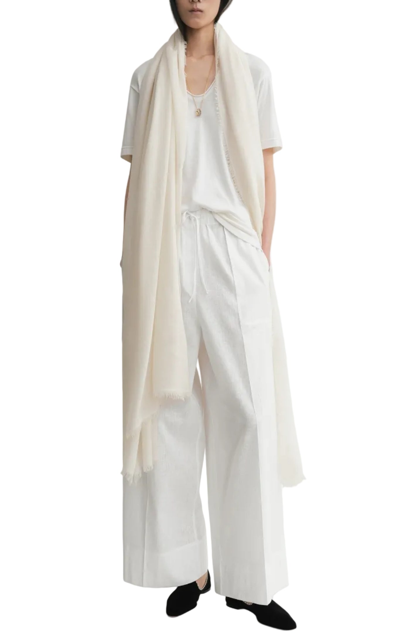 Cargar imagen en el visor de la galería, Wide summer trousers white