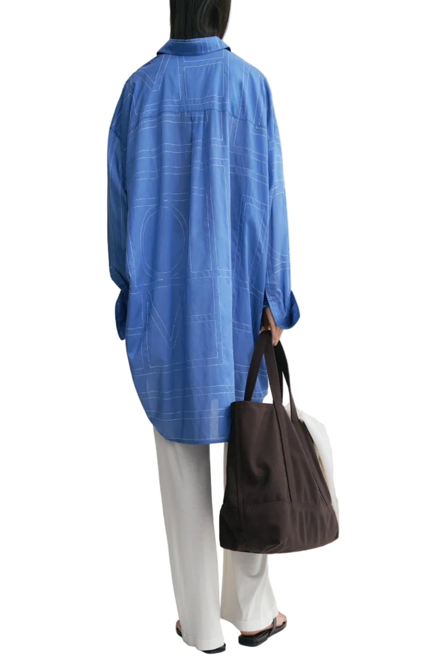 Load image into Gallery viewer, Long summer shirt cobalt