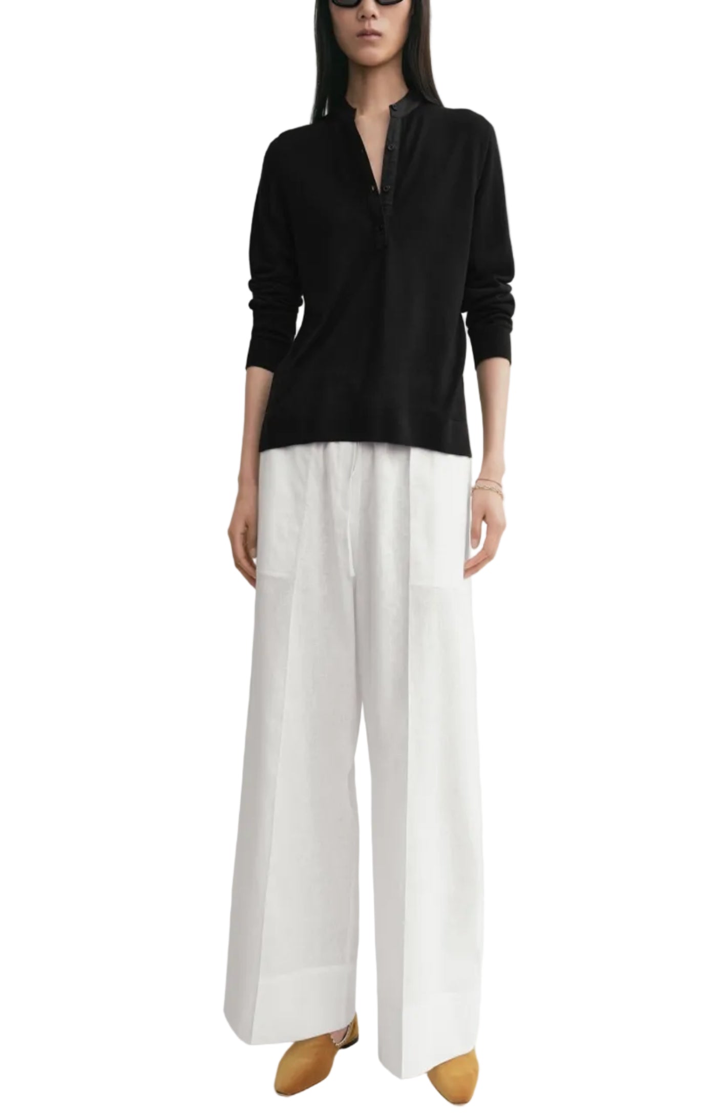 Cargar imagen en el visor de la galería, Wool top with long sleeves