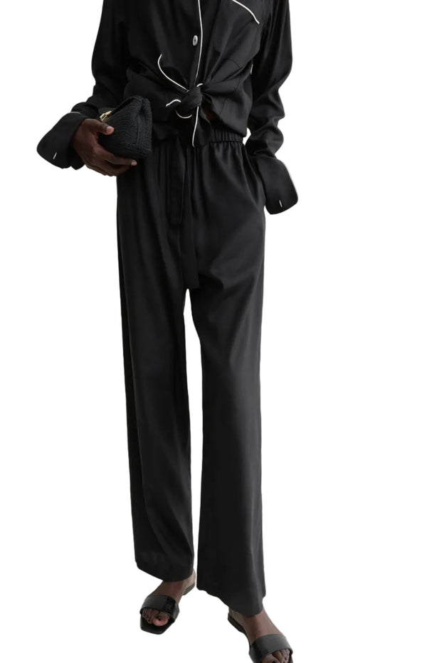 Load image into Gallery viewer, Piped silk trousers