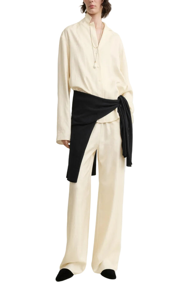 Load image into Gallery viewer, Monogram silk pj top