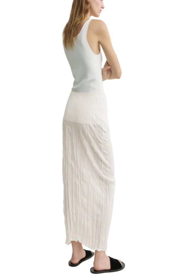 Load image into Gallery viewer, Crinkled knit skirt white