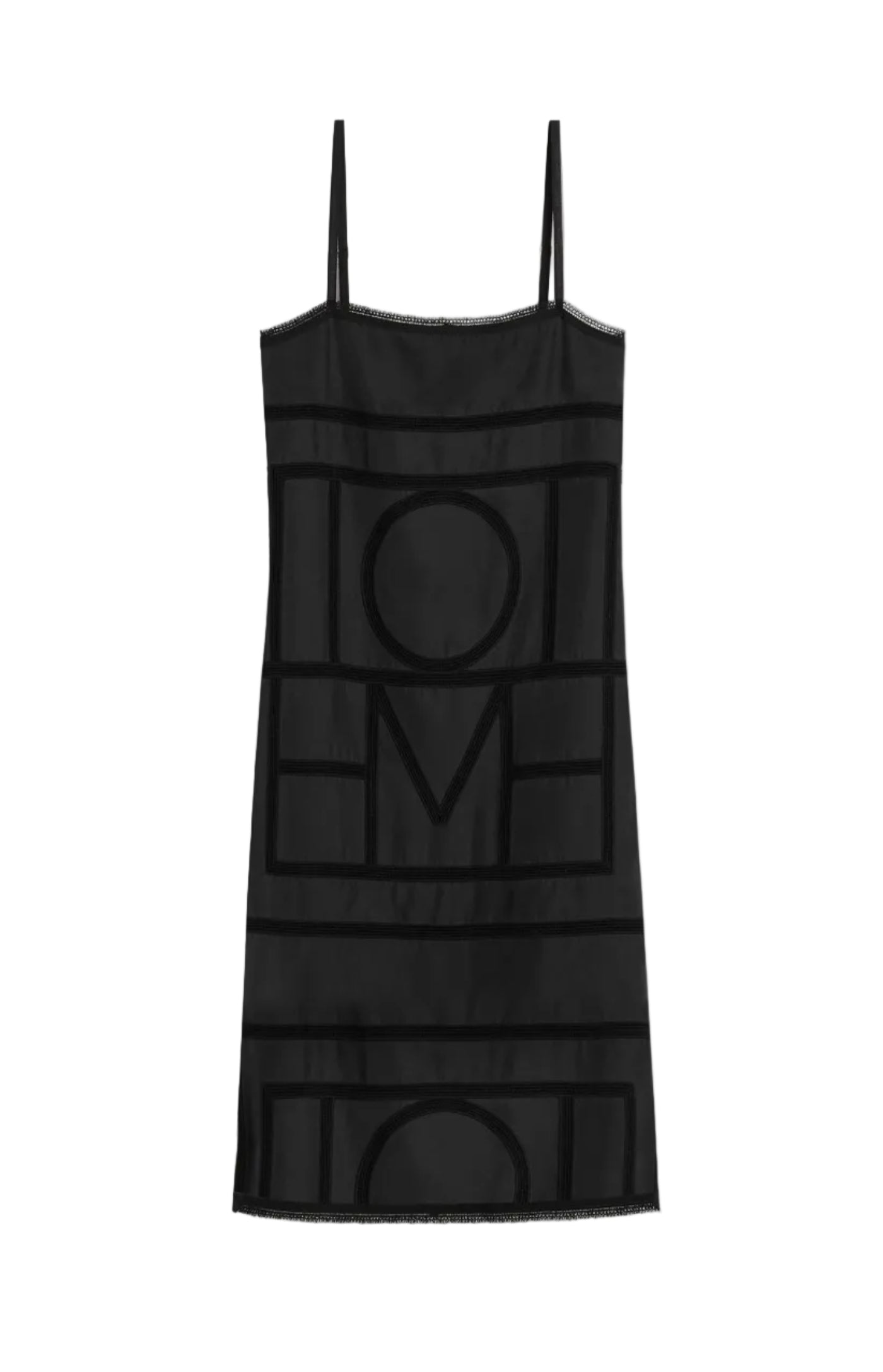Load image into Gallery viewer, Monogram silk dress washed black