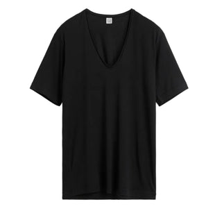 Cotton silk tee black