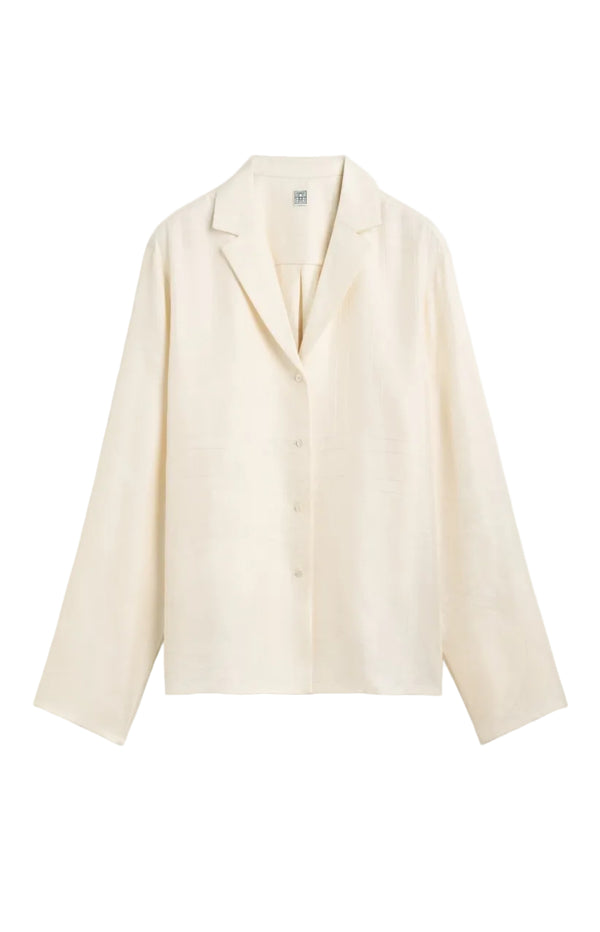 Load image into Gallery viewer, Monogram silk pj top
