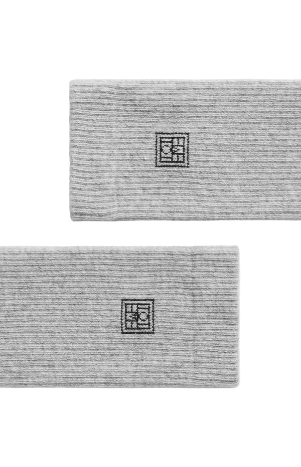 Load image into Gallery viewer, Monogram socks light grey