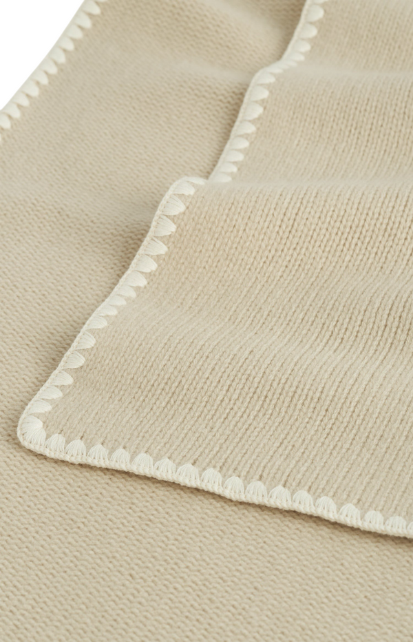 Load image into Gallery viewer, Embroidered Wool Cashmere Scarf Harvest