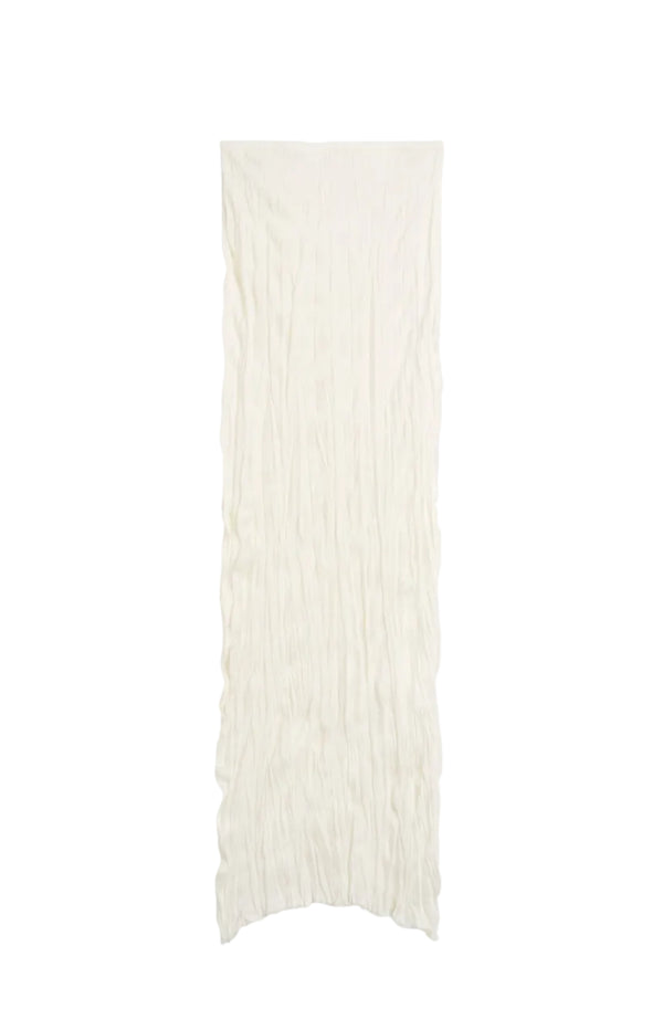 Load image into Gallery viewer, Crinkled knit skirt white