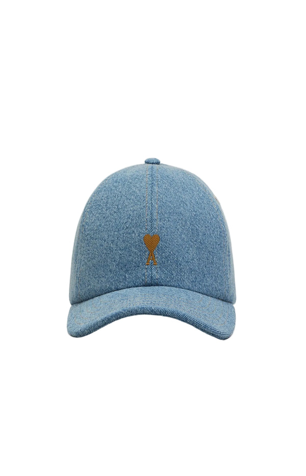 Load image into Gallery viewer, Blue Denim Ami De Coeur Embroidery Cap