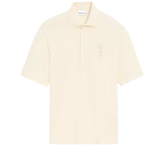White Cotton Ami De Coeur Knitted Patch Polo