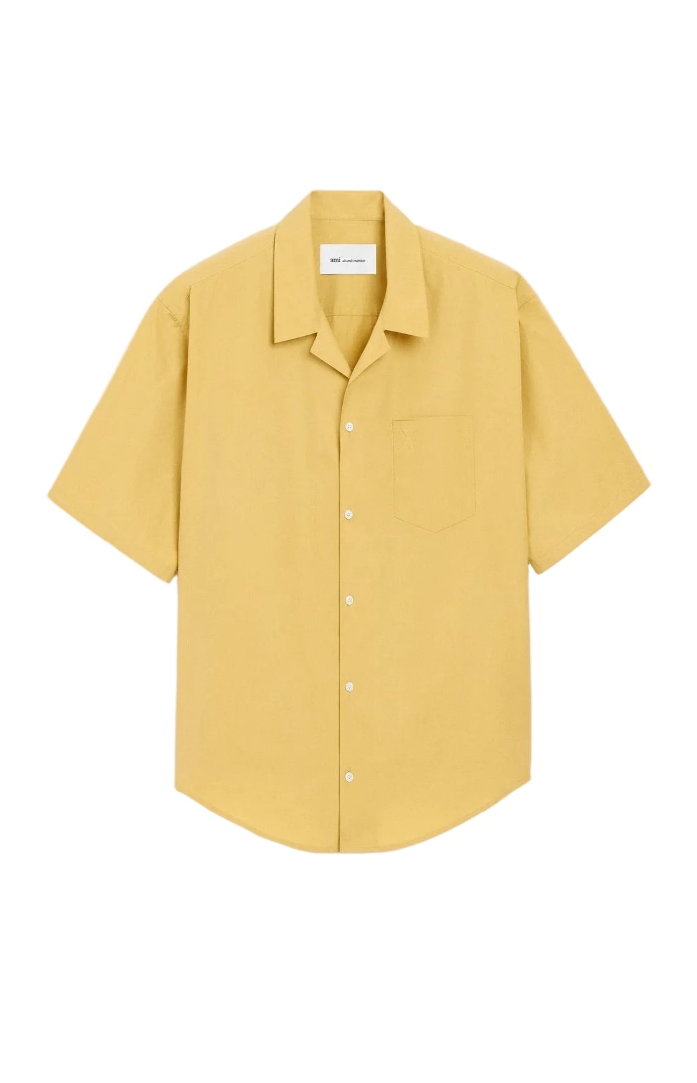 Load image into Gallery viewer, Yellow Cotton Short Sleeve Camp Collar Boxy Shirt