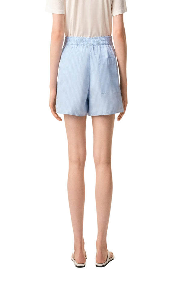Load image into Gallery viewer, Blue Cotton Elasticated Shorts