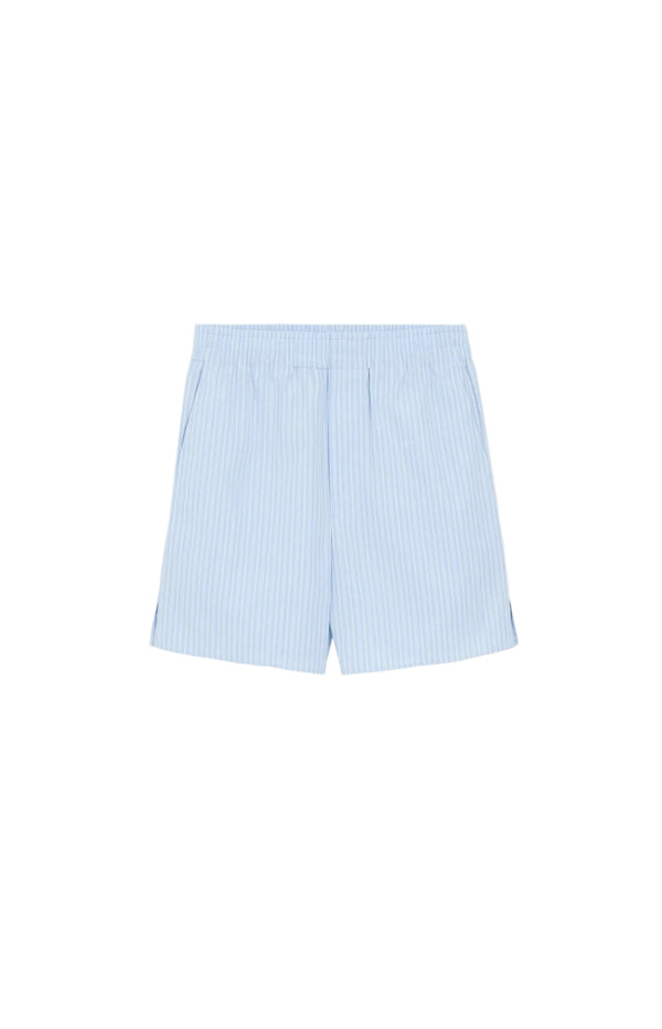 Load image into Gallery viewer, Blue Cotton Elasticated Shorts