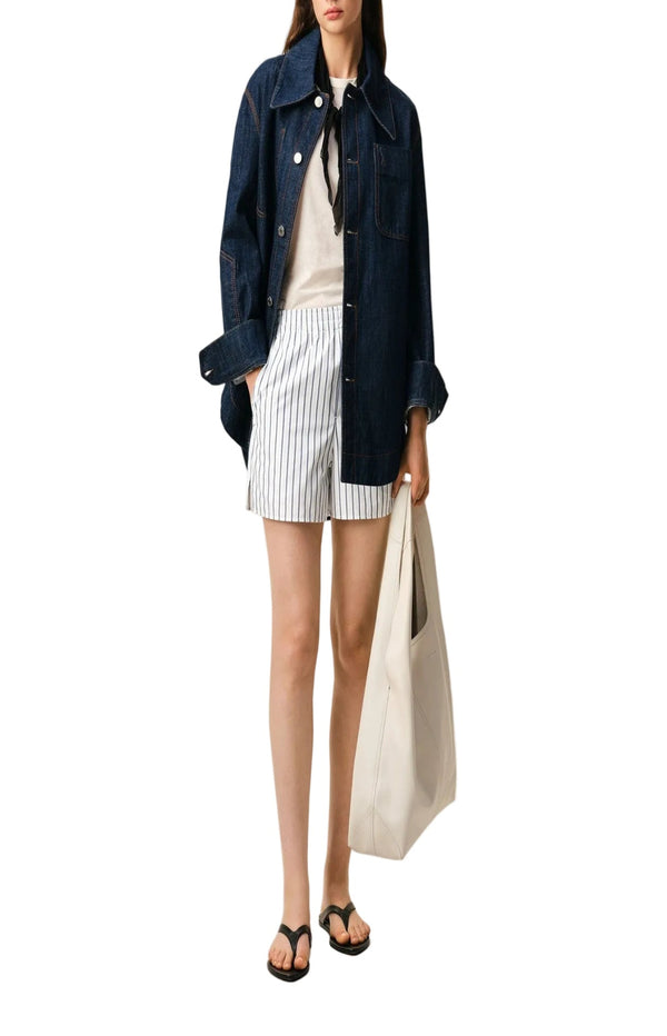 Load image into Gallery viewer, White Cotton Elasticated Shorts